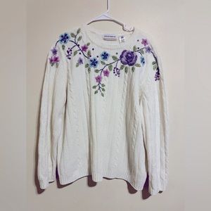 White and warm sweater